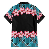 African Adenium Multiflorum Flowers Family Matching Off Shoulder Maxi Dress and Hawaiian Shirt with Kente Style LT9 - Wonder Print Shop