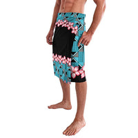 African Adenium Multiflorum Flowers Lavalava with Kente Style - Wonder Print Shop