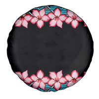African Adenium Multiflorum Flowers Spare Tire Cover with Kente Style - Wonder Print Shop