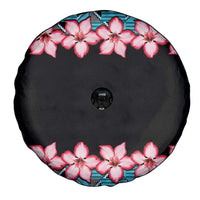 African Adenium Multiflorum Flowers Spare Tire Cover with Kente Style - Wonder Print Shop