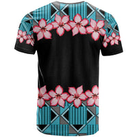 African Adenium Multiflorum Flowers T Shirt with Kente Style - Wonder Print Shop