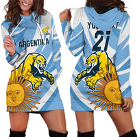 Custom Argentina Rugby Champion Hoodie Dress Los Puma with Sporty Style - Wonder Print Shop