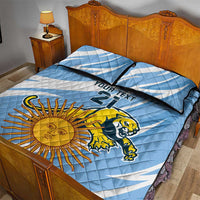 Custom Argentina Rugby Champion Quilt Bed Set Los Puma with Sporty Style - Wonder Print Shop