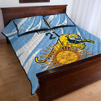 Custom Argentina Rugby Champion Quilt Bed Set Los Puma with Sporty Style - Wonder Print Shop