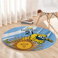 Custom Argentina Rugby Champion Round Carpet Los Puma with Sporty Style