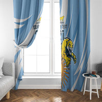 Custom Argentina Rugby Champion Window Curtain Los Puma with Sporty Style - Wonder Print Shop