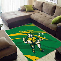 Personalized Australia Rugby Champion Area Rug Wallabies Mascot with Sporty Style LT9 - Wonder Print Shop