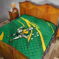 Personalized Australia Rugby Champion Quilt Wallabies Mascot with Sporty Style - Wonder Print Shop