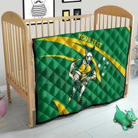 Personalized Australia Rugby Champion Quilt Wallabies Mascot with Sporty Style - Wonder Print Shop