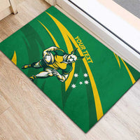 Personalized Australia Rugby Champion Rubber Doormat Wallabies Mascot with Sporty Style - Wonder Print Shop