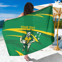 Personalized Australia Rugby Champion Sarong Wallabies Mascot with Sporty Style - Wonder Print Shop