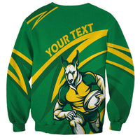 Personalized Australia Rugby Champion Sweatshirt Wallabies Mascot with Sporty Style - Wonder Print Shop