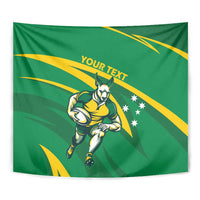 Personalized Australia Rugby Champion Tapestry Wallabies Mascot with Sporty Style - Wonder Print Shop