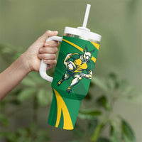 Personalized Australia Rugby Champion Tumbler With Handle Wallabies Mascot with Sporty Style - Wonder Print Shop