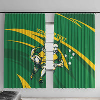 Personalized Australia Rugby Champion Window Curtain Wallabies Mascot with Sporty Style - Wonder Print Shop