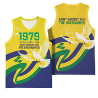Saint Vincent and the Grenadines Basketball Jersey Gratitude to the Land Pride Since 1979 - Wonder Print Shop