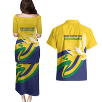 Saint Vincent and the Grenadines Couples Matching Puletasi and Hawaiian Shirt Gratitude to the Land Pride Since 1979 - Wonder Print Shop