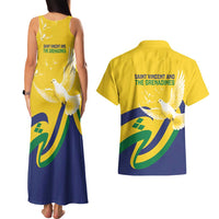 Saint Vincent and the Grenadines Couples Matching Tank Maxi Dress and Hawaiian Shirt Gratitude to the Land Pride Since 1979 - Wonder Print Shop