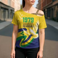 Saint Vincent and the Grenadines Cross Shoulder Shirt Gratitude to the Land Pride Since 1979 - Wonder Print Shop