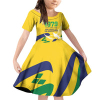 Saint Vincent and the Grenadines Family Matching Off Shoulder Short Dress and Hawaiian Shirt Gratitude to the Land Pride Since 1979 - Wonder Print Shop