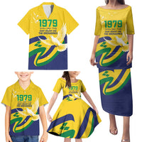 Saint Vincent and the Grenadines Family Matching Puletasi and Hawaiian Shirt Gratitude to the Land Pride Since 1979 - Wonder Print Shop