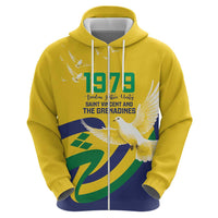 Saint Vincent and the Grenadines Hoodie Gratitude to the Land Pride Since 1979 - Wonder Print Shop