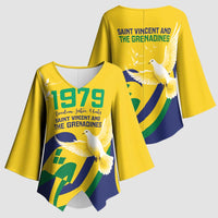 Saint Vincent and the Grenadines Kimono Sleeve Blouse Gratitude to the Land Pride Since 1979 - Wonder Print Shop