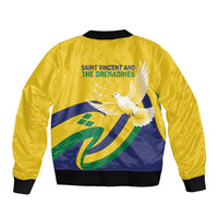 Saint Vincent and the Grenadines Sleeve Zip Bomber Jacket Gratitude to the Land Pride Since 1979 - Wonder Print Shop