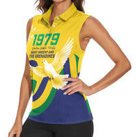 Saint Vincent and the Grenadines Women Sleeveless Polo Shirt Gratitude to the Land Pride Since 1979 - Wonder Print Shop