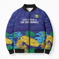 Saint Vincent Land So Beautiful Bomber Puffer Jacket Tropical Vibes - Wonder Print Shop