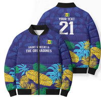 Saint Vincent Land So Beautiful Bomber Puffer Jacket Tropical Vibes - Wonder Print Shop
