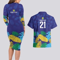 Saint Vincent Land So Beautiful Couples Matching Long Sleeve Bodycon Dress and Hawaiian Shirt Tropical Vibes - Wonder Print Shop