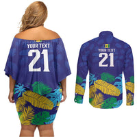 Saint Vincent Land So Beautiful Couples Matching Off Shoulder Short Dress and Long Sleeve Button Shirt Tropical Vibes - Wonder Print Shop