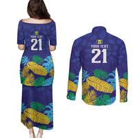 Saint Vincent Land So Beautiful Couples Matching Puletasi and Long Sleeve Button Shirt Tropical Vibes - Wonder Print Shop