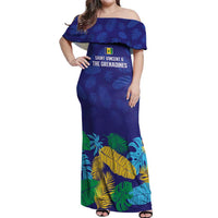 Saint Vincent Land So Beautiful Off Shoulder Maxi Dress Tropical Vibes - Wonder Print Shop
