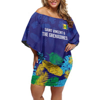 Saint Vincent Land So Beautiful Off Shoulder Short Dress Tropical Vibes - Wonder Print Shop