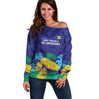 Saint Vincent Land So Beautiful Off Shoulder Sweater Tropical Vibes - Wonder Print Shop