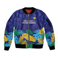 Saint Vincent Land So Beautiful Sleeve Zip Bomber Jacket Tropical Vibes - Wonder Print Shop