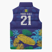 Saint Vincent Land So Beautiful Sleeveless Puffer Jacket Tropical Vibes - Wonder Print Shop