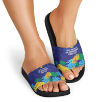 Saint Vincent Land So Beautiful Slide Sandals Tropical Vibes - Wonder Print Shop