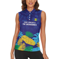 Saint Vincent Land So Beautiful Women Sleeveless Polo Shirt Tropical Vibes - Wonder Print Shop