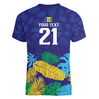 Saint Vincent Land So Beautiful Women V-Neck T-Shirt Tropical Vibes - Wonder Print Shop