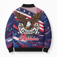 250 Years Of Service Bomber Puffer Jacket Semiquincentennial USA Patriotic 4th Of July - Wonder Print Shop