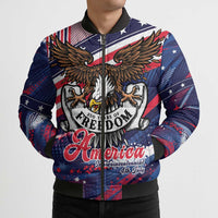250 Years Of Service Bomber Puffer Jacket Semiquincentennial USA Patriotic 4th Of July - Wonder Print Shop