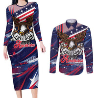 250 Years Of Service Couples Matching Long Sleeve Bodycon Dress and Long Sleeve Button Shirt Semiquincentennial USA Patriotic 4th Of July - Wonder Print Shop