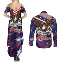 250 Years Of Service Couples Matching Summer Maxi Dress and Long Sleeve Button Shirt Semiquincentennial USA Patriotic 4th Of July - Wonder Print Shop