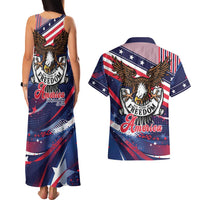 250 Years Of Service Couples Matching Tank Maxi Dress and Hawaiian Shirt Semiquincentennial USA Patriotic 4th Of July - Wonder Print Shop