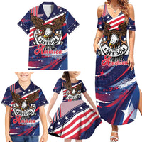 250 Years Of Service Family Matching Summer Maxi Dress and Hawaiian Shirt Semiquincentennial USA Patriotic 4th Of July - Wonder Print Shop