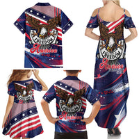 250 Years Of Service Family Matching Summer Maxi Dress and Hawaiian Shirt Semiquincentennial USA Patriotic 4th Of July - Wonder Print Shop