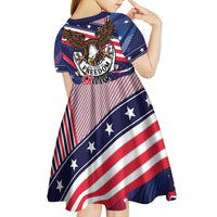 250 Years Of Service Kid Short Sleeve Dress Semiquincentennial USA Patriotic 4th Of July - Wonder Print Shop